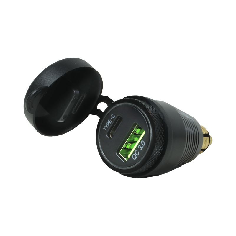 Adaptateur DIN QC3.0 + USB type C